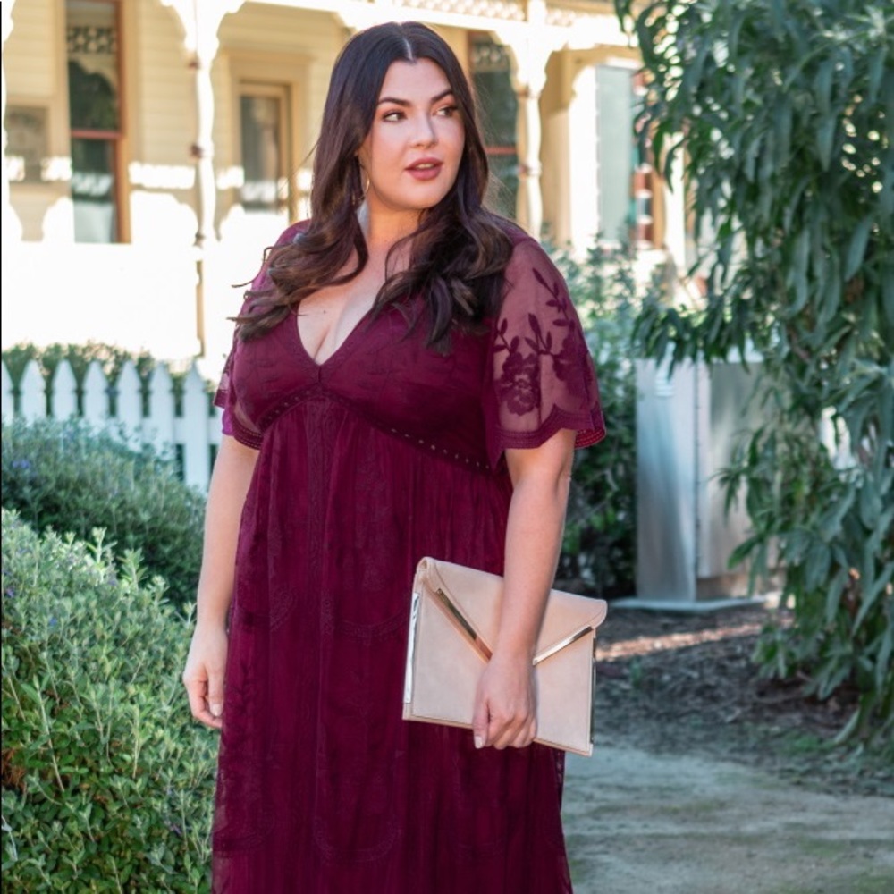 PinkBlush Maroon Maxi Dress